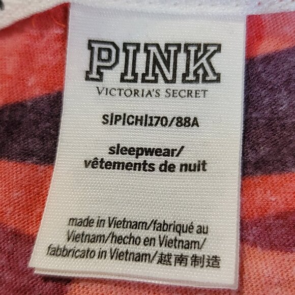 Victoria's Secret PINK Red Camo Sleep Tee - V-Neck T-Shirt, Size Small - Picture 3 of 3